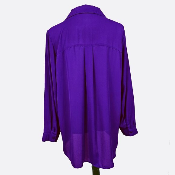 George Purple Women's Blouse - Picture 4 of 4